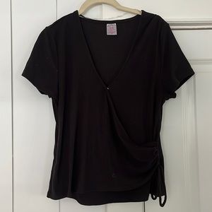 Black cross over shirt